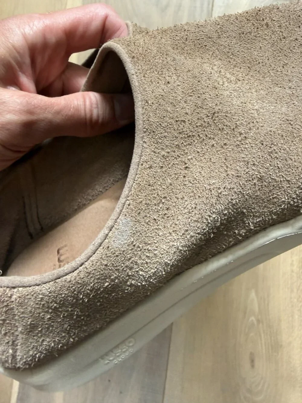 Lusso Cloud Gehry Chestnut Hairy Suede Slippers Size 12